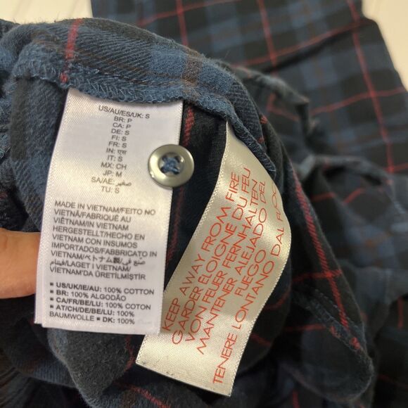 Bundle Of Men’s Flannel Pajama Pants Size Small 2 Items Black Navy - Picture 11 of 12